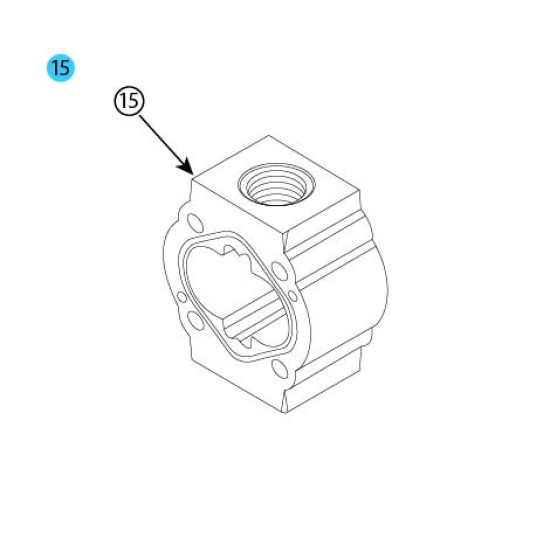 Showing image for 308-5030-401 21, Shaft End Cover, 4 Bolt “B” w/ Case Drain, ED-020D, Doweled 308-5030-401 21, Shaft End Cover, 4 Bolt “B” w/ Case Drain, ED-020D, Doweled P21 image
