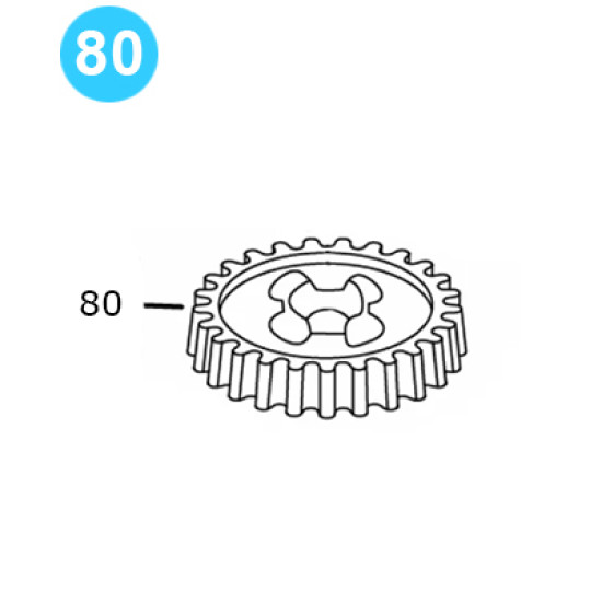 item#80 BJ Style BTS Tubing Tong Low Speed Driven Gear Assembly image