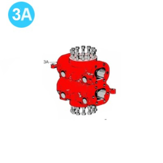 Showing image for item#3A 20 in 3000 psi Type F BOP Cameron Style Body Double. Studded item#3A 20 in 3000 psi Type F BOP Cameron Style Body Double. Studded image