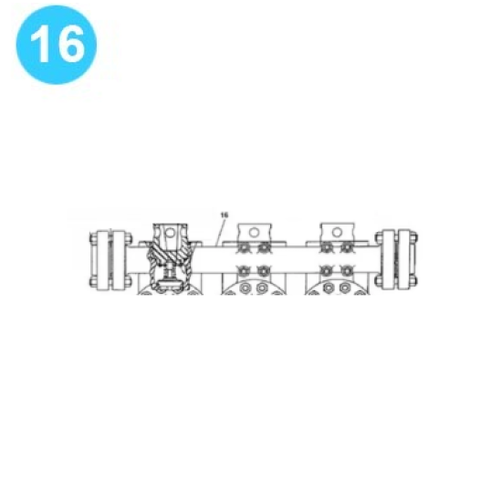 item#16 FA-1300 Type I Fluid-End Assemby Continental Emsco Style Discharge Manifold FA-1300 Type I Fluid End Assembly image