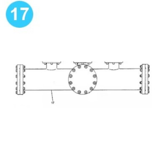 item#17 FA-1300 Type I Fluid-End Assemby Continental Emsco Style Suction Manifold FA-1300 Type I Fluid End Assembly image