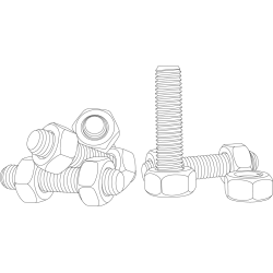 Bolt 1-1/2" x 10-3/4" 2000 psi for 16-3/4" Flange