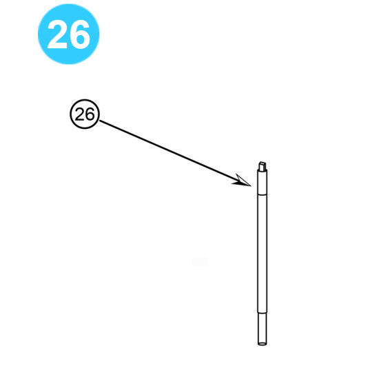 item#26 Stem for CIW Hydraulic F & FC Gate Valve CIW Hydraulic F & FC Style image
