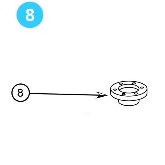 item#8 Blind Cylinder Head for CIW Hydraulic F & FC Gate Valve image