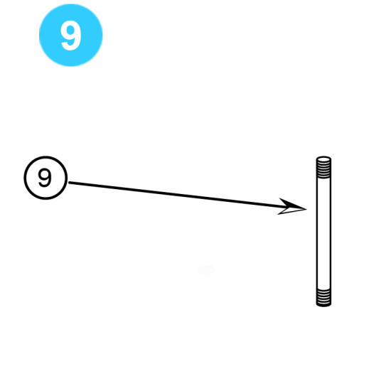 item#9 Cylinder Head Stud for CIW Hydraulic F & FC Gate Valve CIW Hydraulic F & FC Style image
