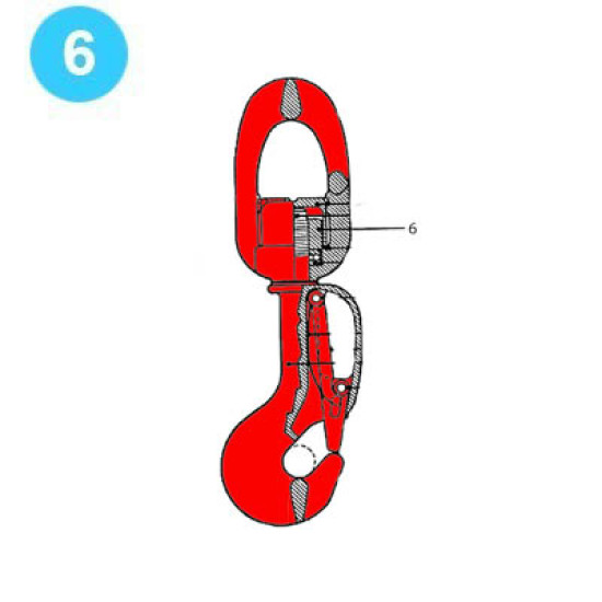 BJ Rod Hook R-25 Style Hex Nut BJ Rod Hook R-25 Style image
