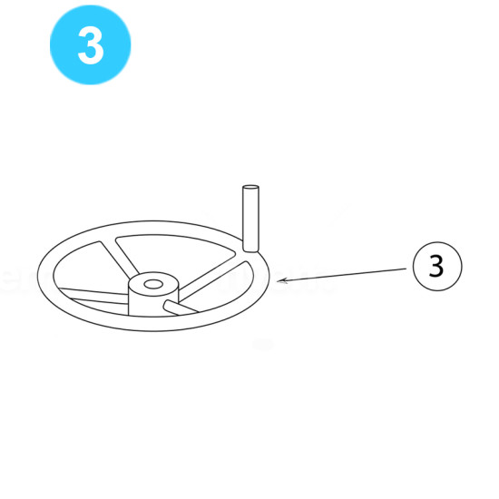 Cameron H2 Choke Handwheel 2 - 10,000 psi H2 Choke image