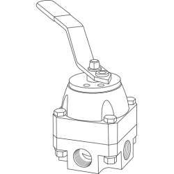1/4" Four-Way, 250psi Air Control Valve 1/4" Four Way