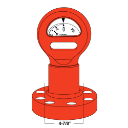 Oteco Style Mud Gauge Type D Flanged "Pressure Range" 0-21000 kPa