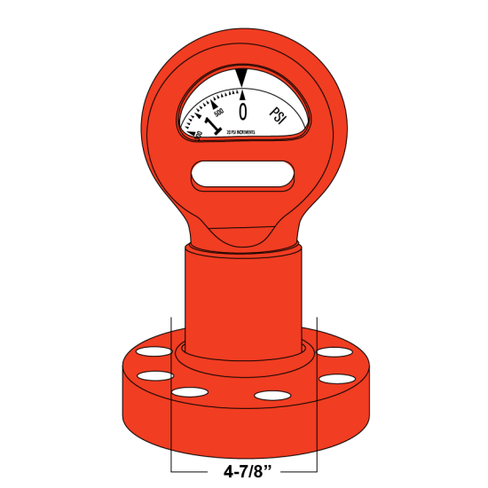 Oteco Style Mud Gauge Type D Flanged 