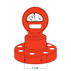 Oteco Style Mud Gauge Type F Flanged "Pressure Range" 0-6000 PSI