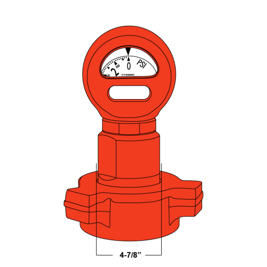 Oteco Style Mud Gauge Type F Nutted 