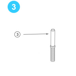 item#3 Stem for Type B Gate Valve