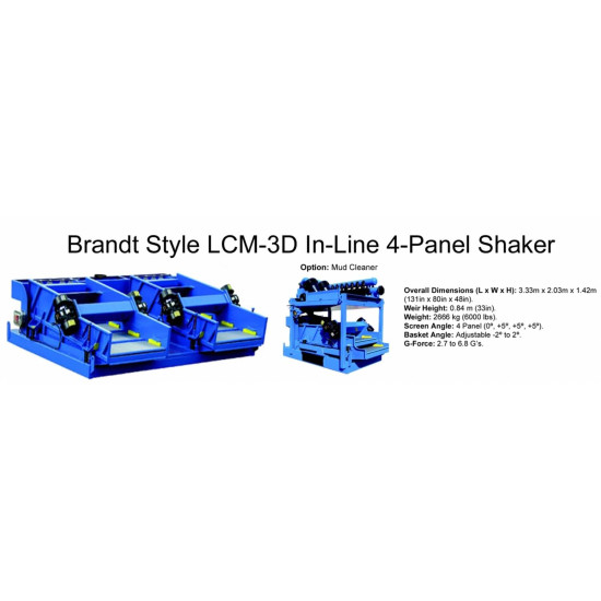 LCM-3D in-Line 4-Panel Shaker Brandt Style LCM-3D in-Line 4-Panel Shaker Brandt Style image
