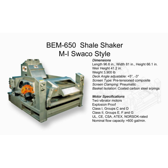 Showing image for BEM-650 Shale Shaker MI-Swaco Style BEM-650 Shale Shaker MI-Swaco Style image