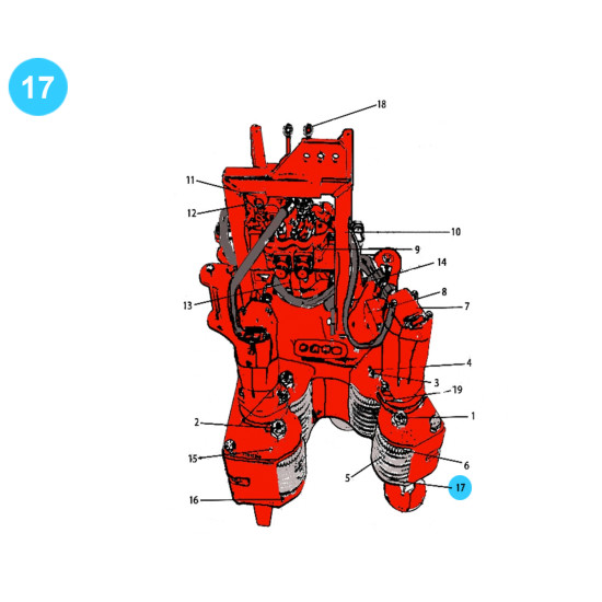 item#17 Rauch Style Pipe Spinner Model 110H Bottom Brass Spacer-thin Model 110H image