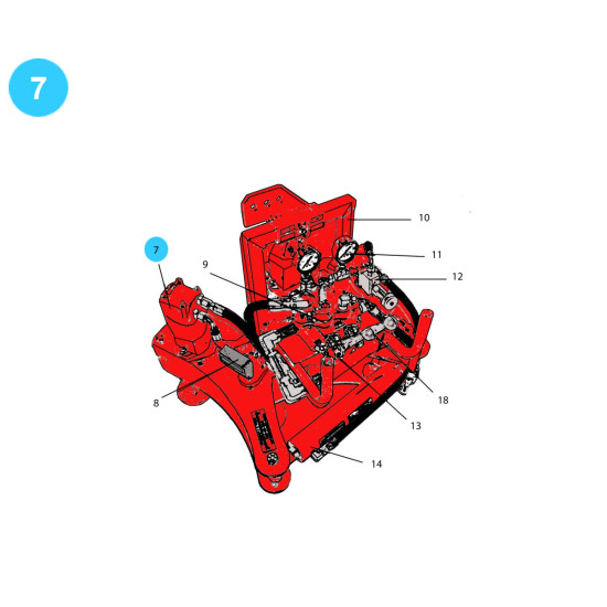 item#7 Rauch Style Pipe Spinner Model 110H White Hydraulic Model 110H image