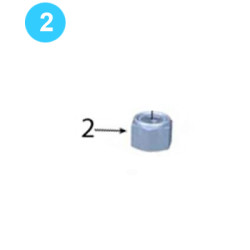 Rear Support Roller 1-3/8" NF Standard Nylock Nut