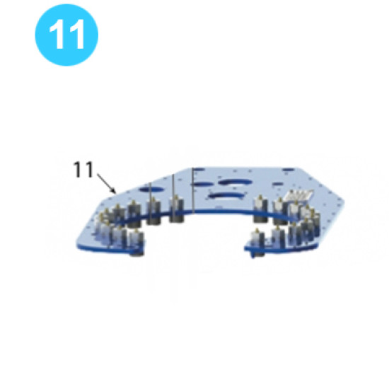 AK07-001M-KT_TOP Cageplate Assembly Top Plate Farr Style Tong 9-5/8