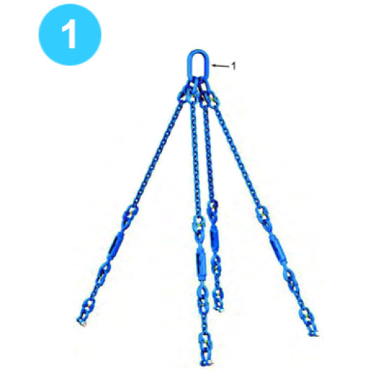 Chain Sling Farr Style HD20000 (80K) Master Link Farr Style Tong HD20000 (80K) image