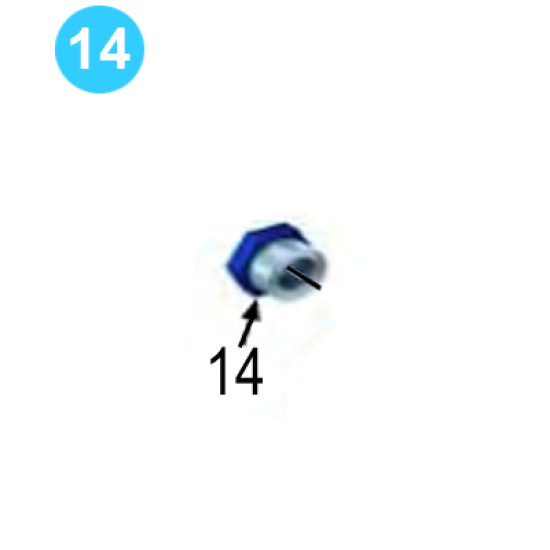 Hydraulic Assembly Farr Style HD20000 (80K) #20 ORB Plug with machined #8 ORB Port image