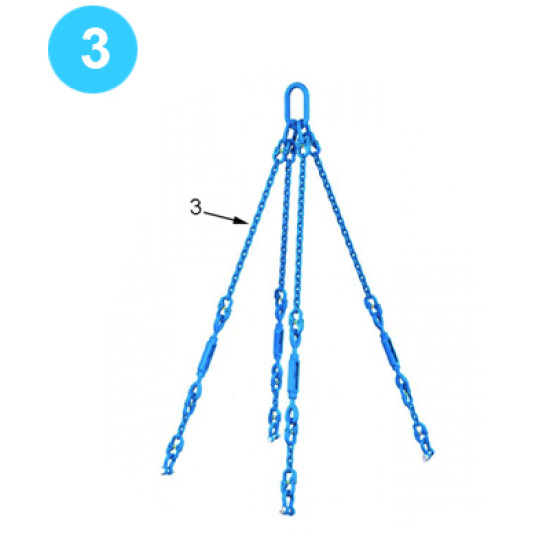 Chain Sling Farr Style HD22000 (80K) 25 Link Chain Set Farr Style Tong 22