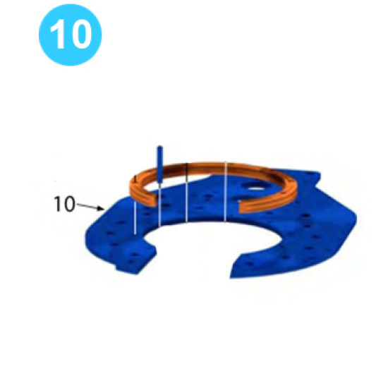 Rotary Gear Assembly Top Body Plate Farr Style Tong KT10750 image