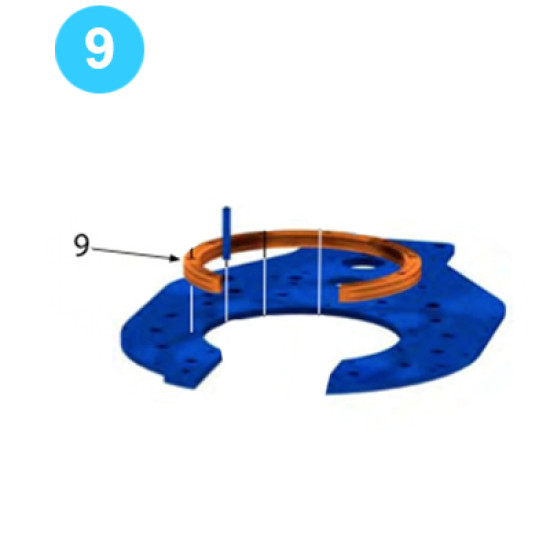 Rotary Gear Assembly Manganese Bronze Support Ring Farr Style Tong KT10750 image