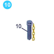 11-110 Baash-Ross Style Pin w/Chain for Type C & T Safety Clamp