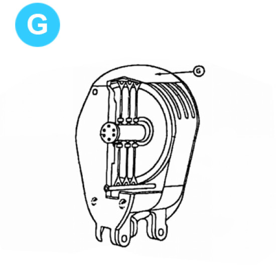 item#G McKissick Style Traveling Block Series 80 Well Service Hood Eye image