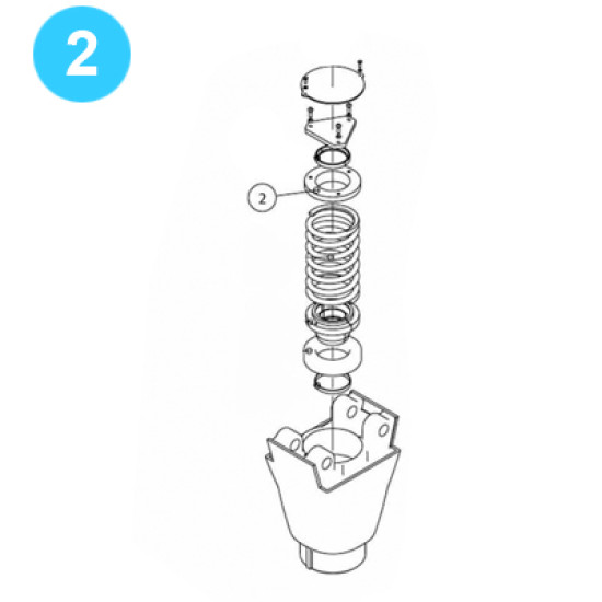 item#2 Oil Country Style Traveling Block Series 70 Well Service Spring Retaining Ring image
