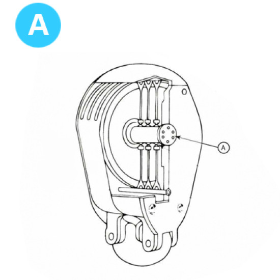 item#A Oil Country Style Traveling Block Series 70 Well Service Sheave Shaft image
