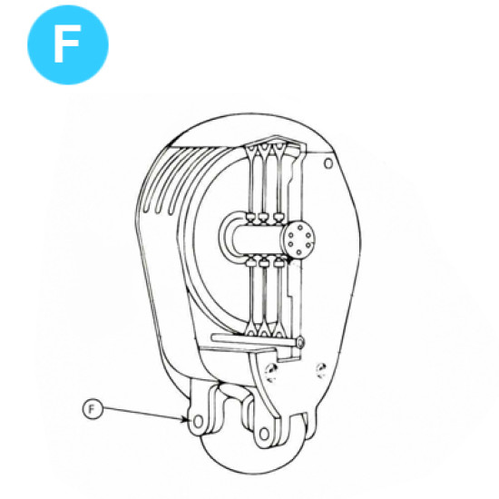 item#F Oil Country Style Traveling Block Series 70 Well Service Lower Bail Pin image