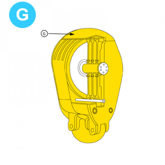 item#G Traveling Block - American Block Style Hood Eye image