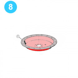 item#8 1-1/2" Full Flow Air Operated Regulator Diaphragm Cover item#8 1-1/2" Full Flow Air Operated Regulator Diaphragm Cover