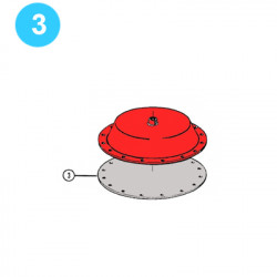 item#3 1" Full Flow Air Operated Regulator Diaphragm item#3 1" Full Flow Air Operated Regulator Diaphragm