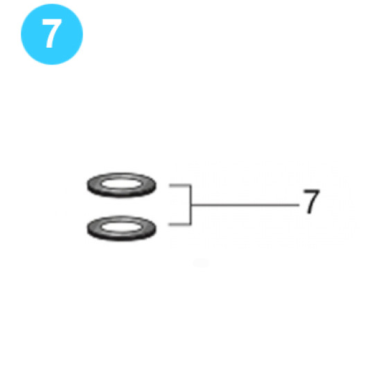 item#7 Type CR Largue Volume Casing Swab Overload Relief Valves Guiberson Style Shim 1/32 in. Type CR Large Volume Casing Overload Relief Valve image