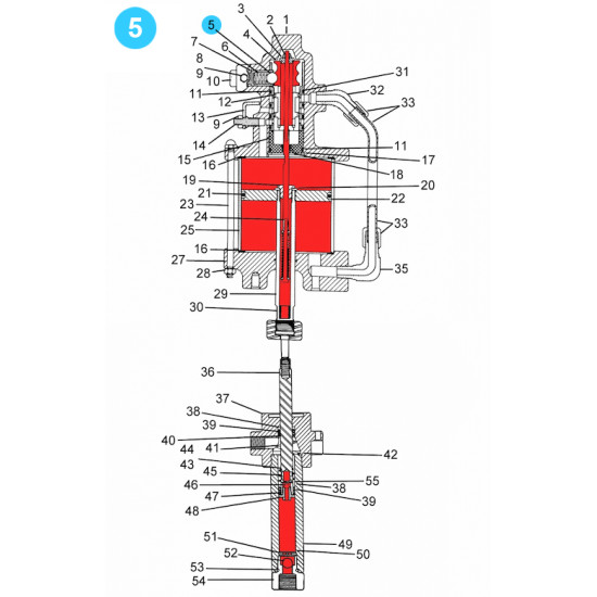 item#5 Air Operated Pump 50-1 Ratio 5-1/4