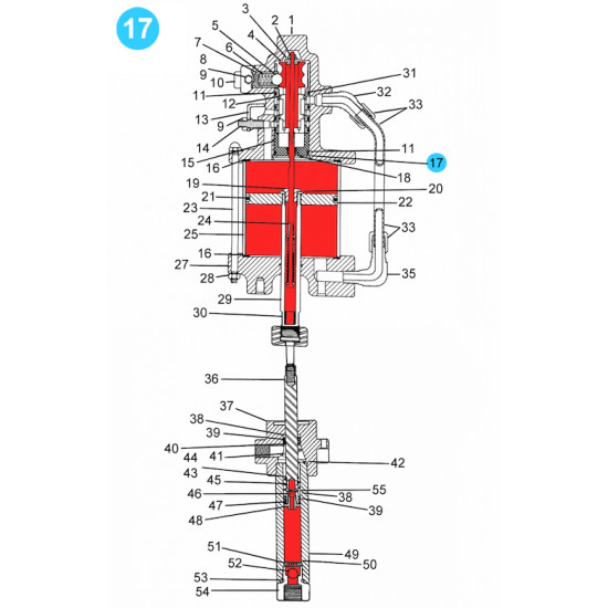 item#17 Air Operated Pump 50-1 Ratio 5-1/4