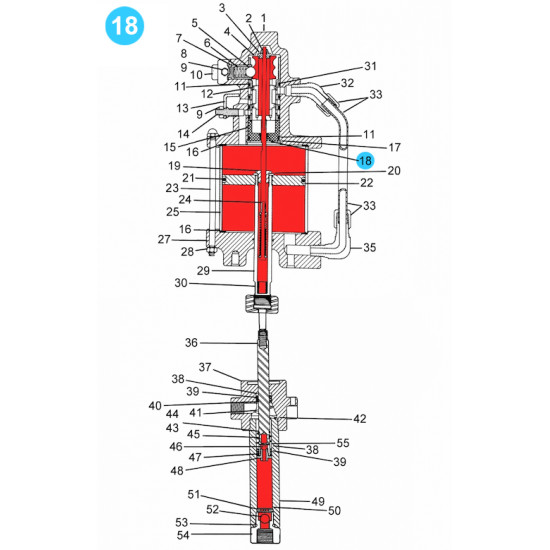 item#18 Air Operated Pump 50-1 Ratio 5-1/4