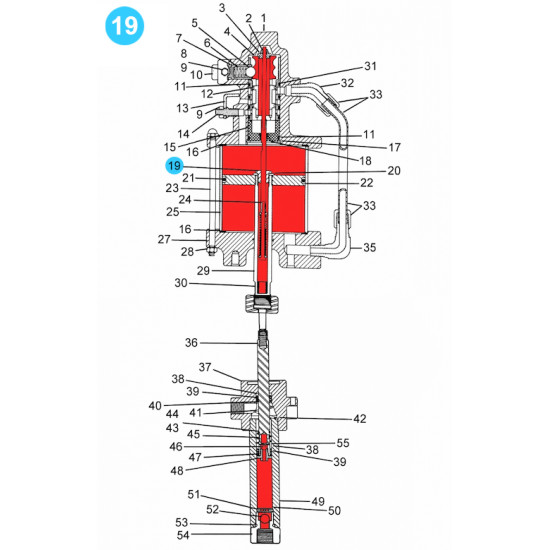 item#19 Air Operated Pump 50-1 Ratio 5-1/4