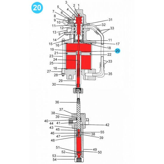 item#20 Air Operated Pump 50-1 Ratio 5-1/4