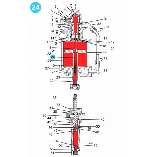 item#24 Air Operated Pump 50-1 Ratio 5-1/4