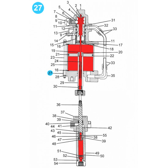item#27 Air Operated Pump 50-1 Ratio 5-1/4