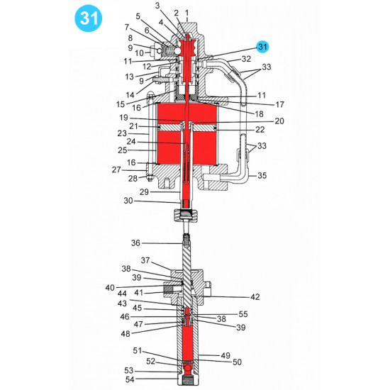 item#31 Air Operated Pump 50-1 Ratio 5-1/4