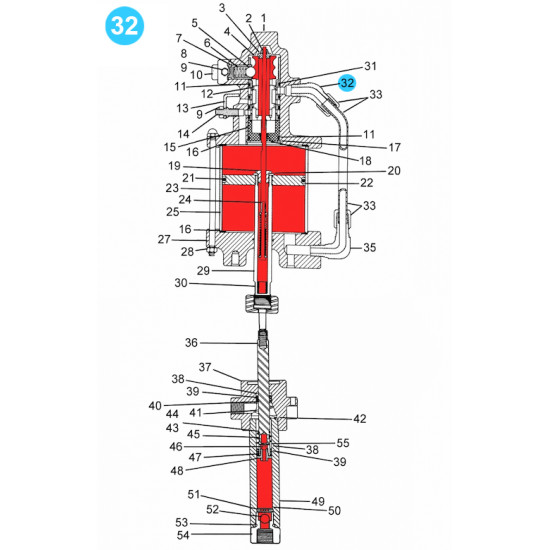 item#32 Air Operated Pump 50-1 Ratio 5-1/4