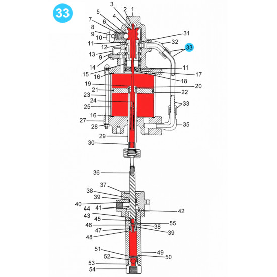item#33 Air Operated Pump 50-1 Ratio 5-1/4