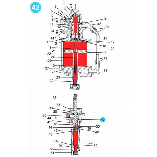 item#42 Air Operated Pump 50-1 Ratio 5-1/4