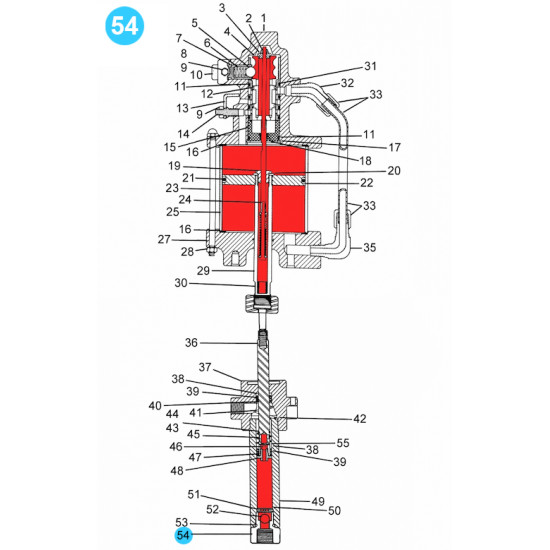 item#54 Air Operated Pump 50-1 Ratio 5-1/4