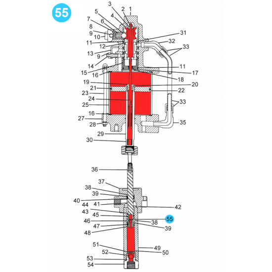 item#55 Air Operated Pump 50-1 Ratio 5-1/4